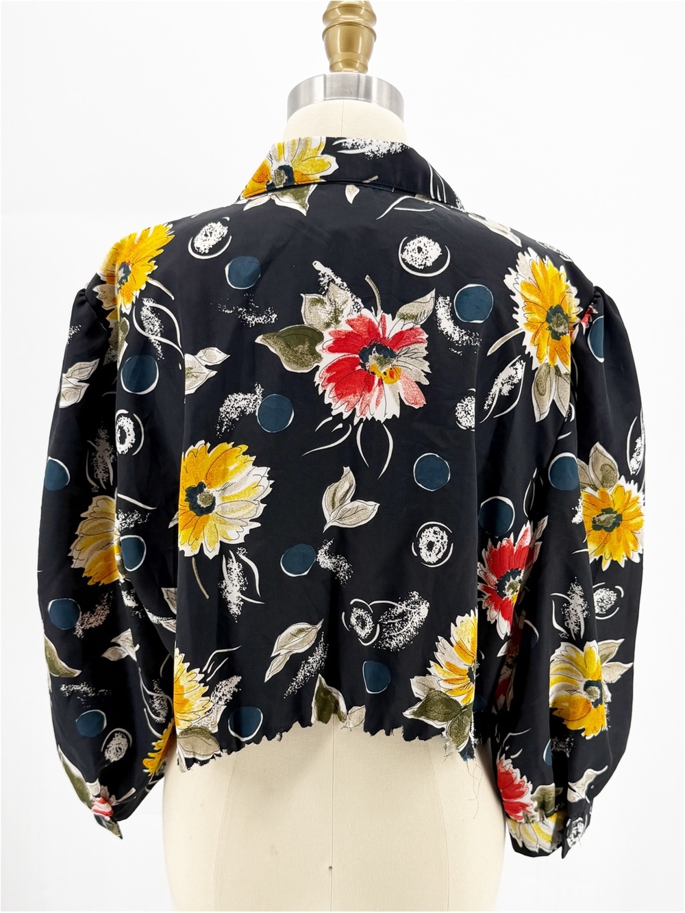 Vintage California Looks Dress Womens 6P Floral Midi Shirtwaist Made USA 80s - Picture 5 of 13